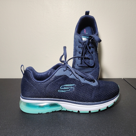 Skechers Lite-Weight Blue Athletic Trainers Sneakers Women's Shoes Size 9 - Picture 10 of 11